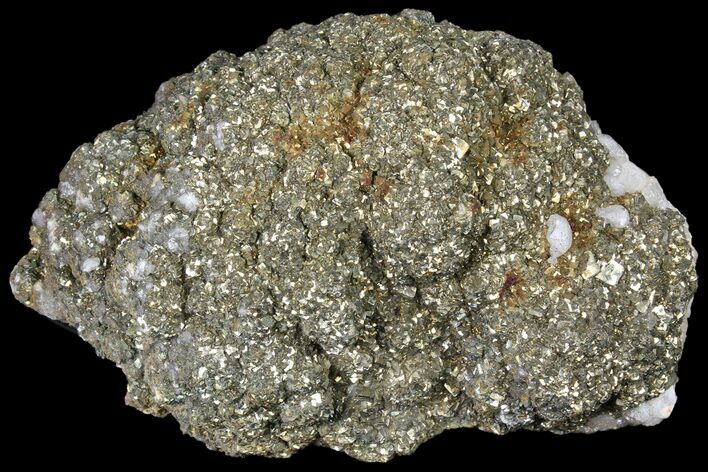 Pyrite On Calcite - El Hammam Mine, Morocco #80735